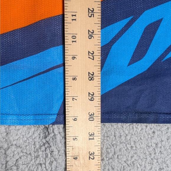 Fox Racing Motocross Jerey Mens Large Orange Blue Long Sleeve Racing - Picture 5 of 6